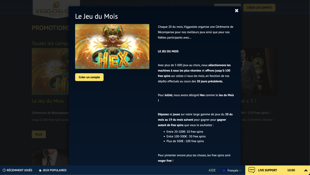 Évaluation du casino Viggo Slots